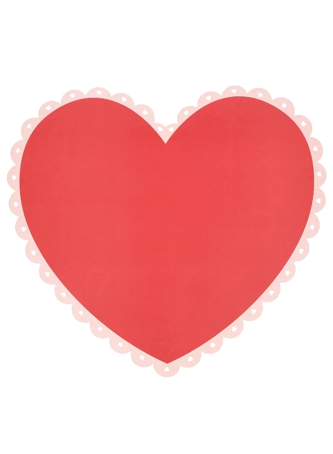 Meri Meri  Scalloped Heart Paper Placemats - Pack of 12  | Best Price UAE